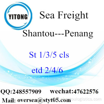 Consolidación de LCL de Shantou Port a Penang